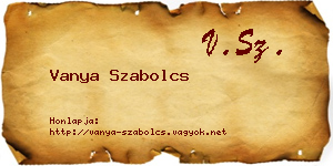 Vanya Szabolcs névjegykártya